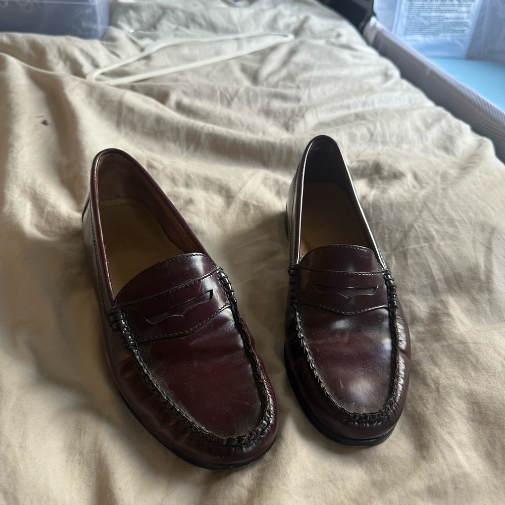 Bass Weejins Classic Brown/burgandy Loafers-sz7.5